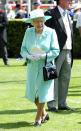 <p>The Queen’s stand-out look from 2015 was a turquoise coat and hat.<br><i>[Photo: PA]</i> </p>