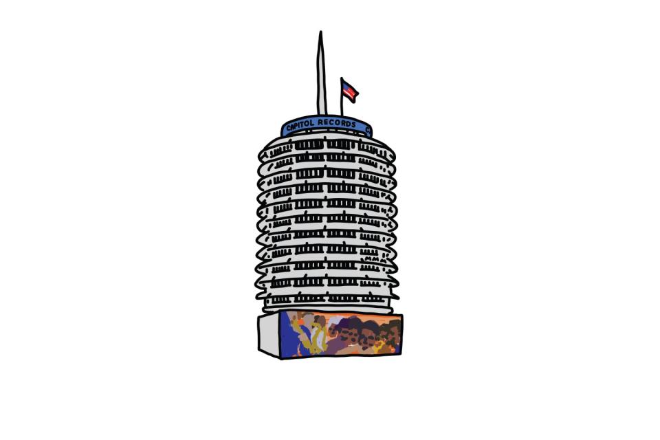 Illustration of the Capitol Records Building