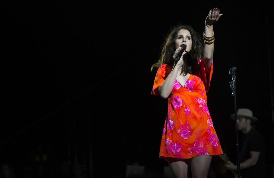 Singer Lana Del Rey performs at the Coachella Valley Music and Arts Festival in Indio