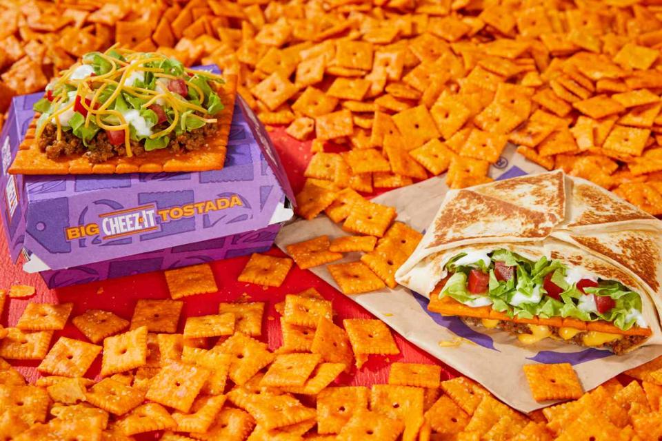 <p>Taco Bell</p> Taco Bell X Cheez-It Crunchwrap and Tostada