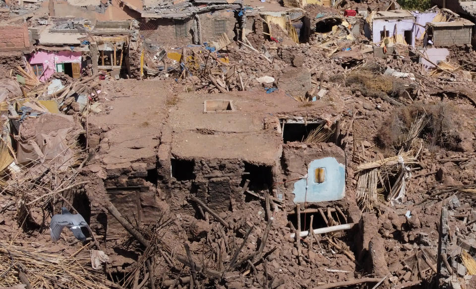 Destrucción causada por el terremoto en la localidad de Tinmel. (REUTERS/Nacho Doce)