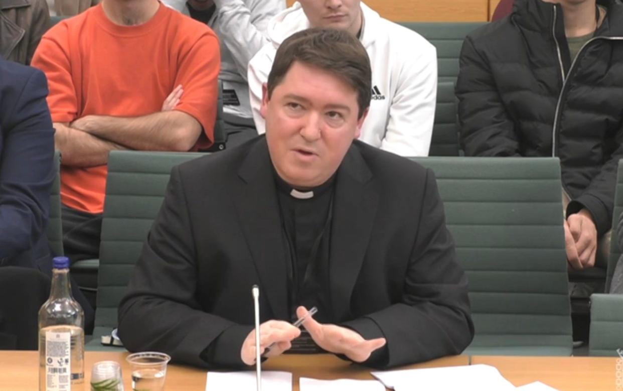 Rev Matthew Firth gave evidence to the home affairs committee