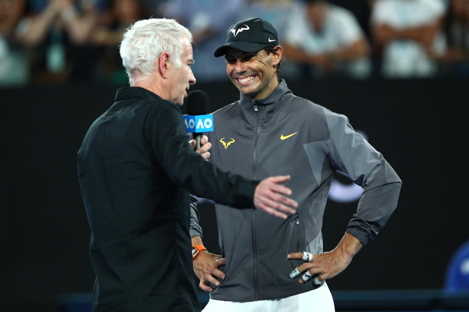 John McEnroe interviews Rafa Nadal.