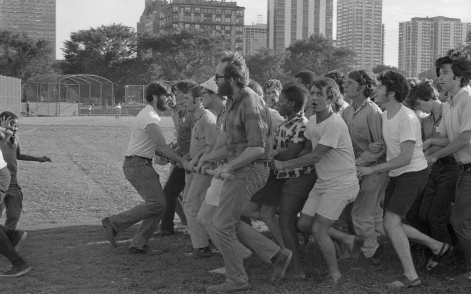 Protesters gather during the 1968 Democratic National Convention - Miriam Bokser/Villon Films