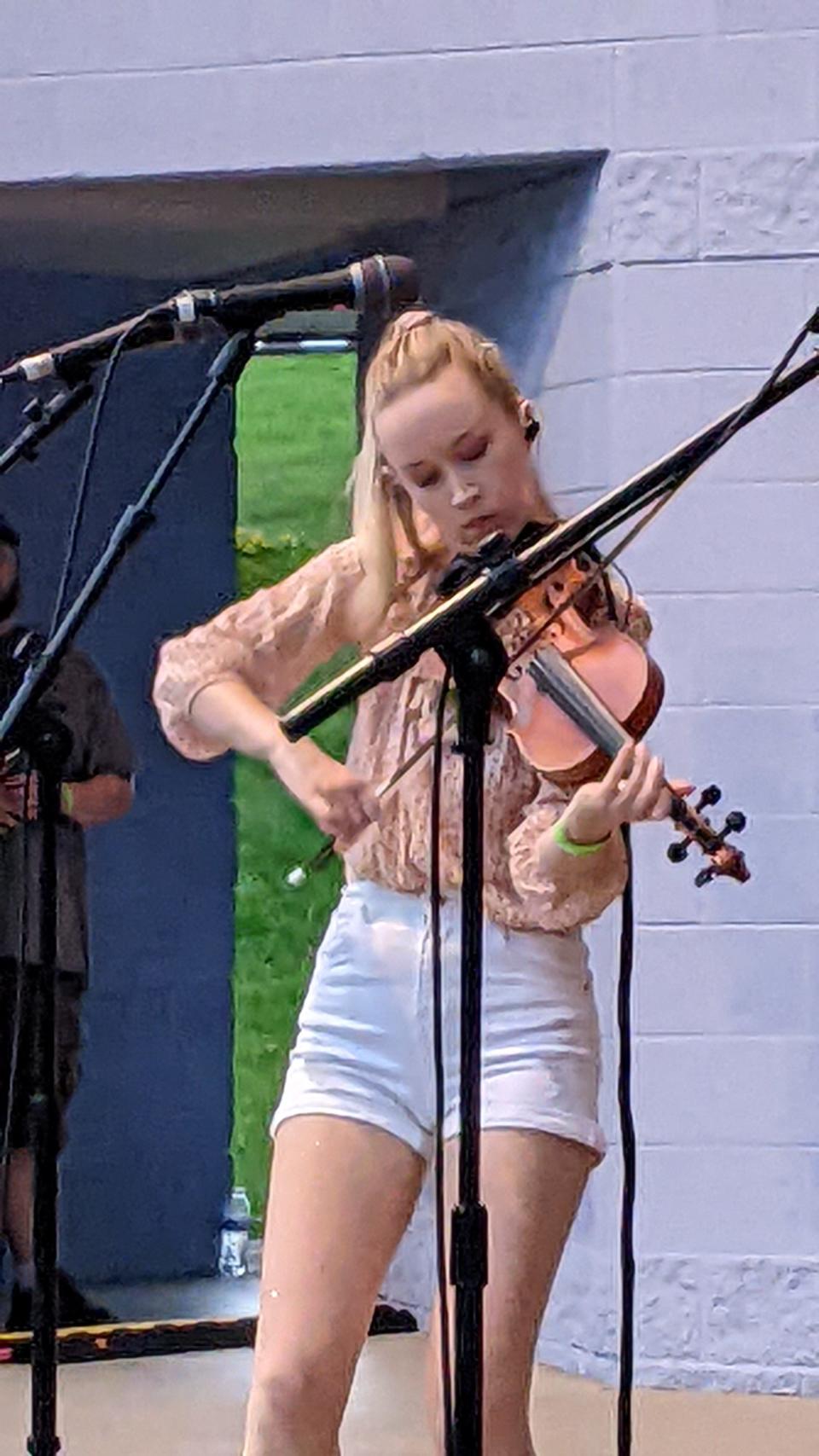 Bronwyn Keith-Hynes performs on the Performing Arts Pavilion stage in Oak Ridge.