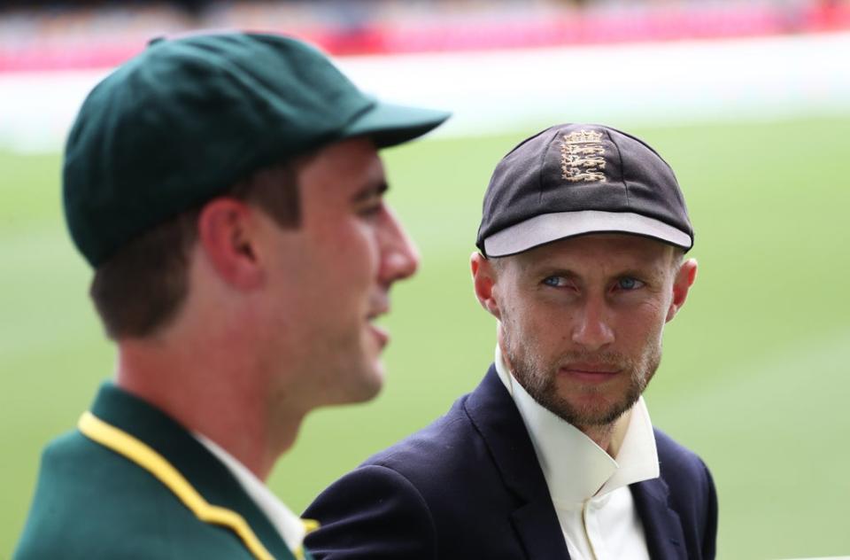 Root will be pitting his wits against new Australia captain Pat Cummins (left) (Jason O’Brien/PA). (PA Wire)