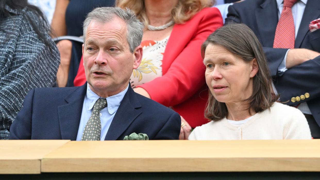 Daniel Chatto and Lady Sarah Chatto sit in royal box