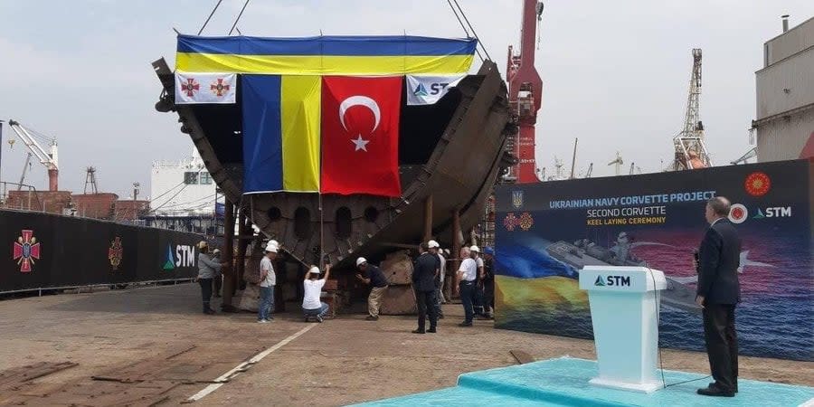 Turkey begins construction of second corvette for Ukrainian Navy