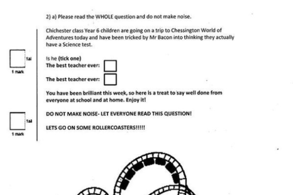 Teacher tricked students into thinking they were doing an exam before taking them on surprise trip to Chessington