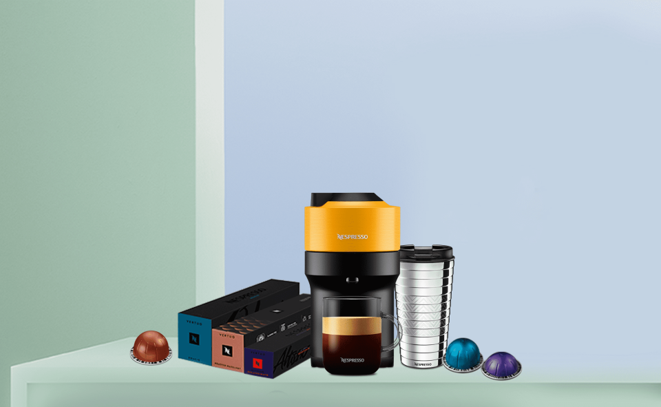 Nespresso Vertuo Pop 咖啡機網購加$1即可享30粒咖啡粉囊以及一個Touch Nomad旅行杯