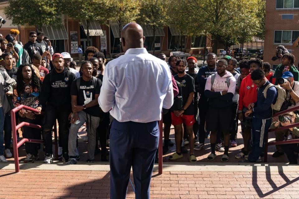 <div class="inline-image__caption"><p>Sen. Raphael Warnock (D-GA) speaks at a campaign event at Atlanta University Center Consortium Campus on Election Day.</p></div> <div class="inline-image__credit">Photo by Megan Varner/Getty Images</div>