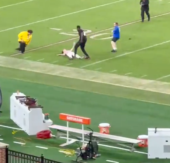 Monday Night Football' Fan Brutally Tackled After Running on the Field 