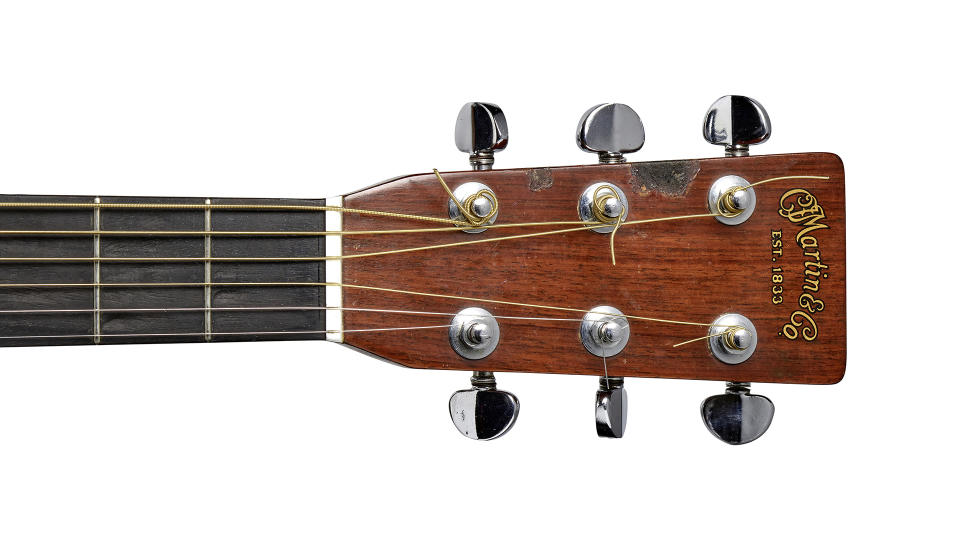 The Martin headstock – complete with cigarette burns