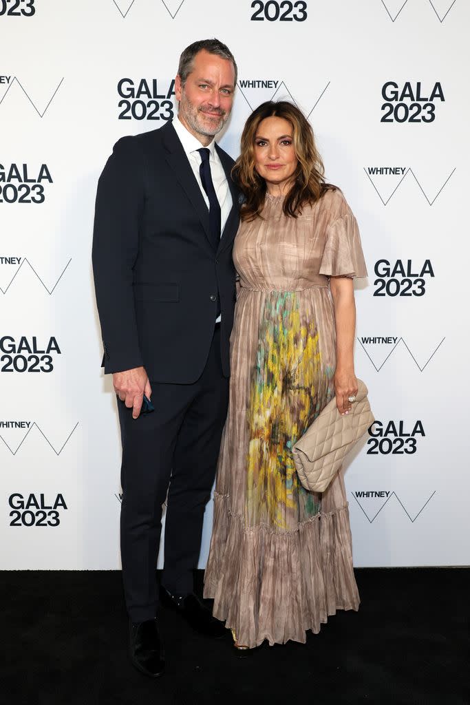 Peter Hermann and Mariska Hargitay attend the 2023 Whitney Gala and Studio Party at The Whitney Museum of American Art 