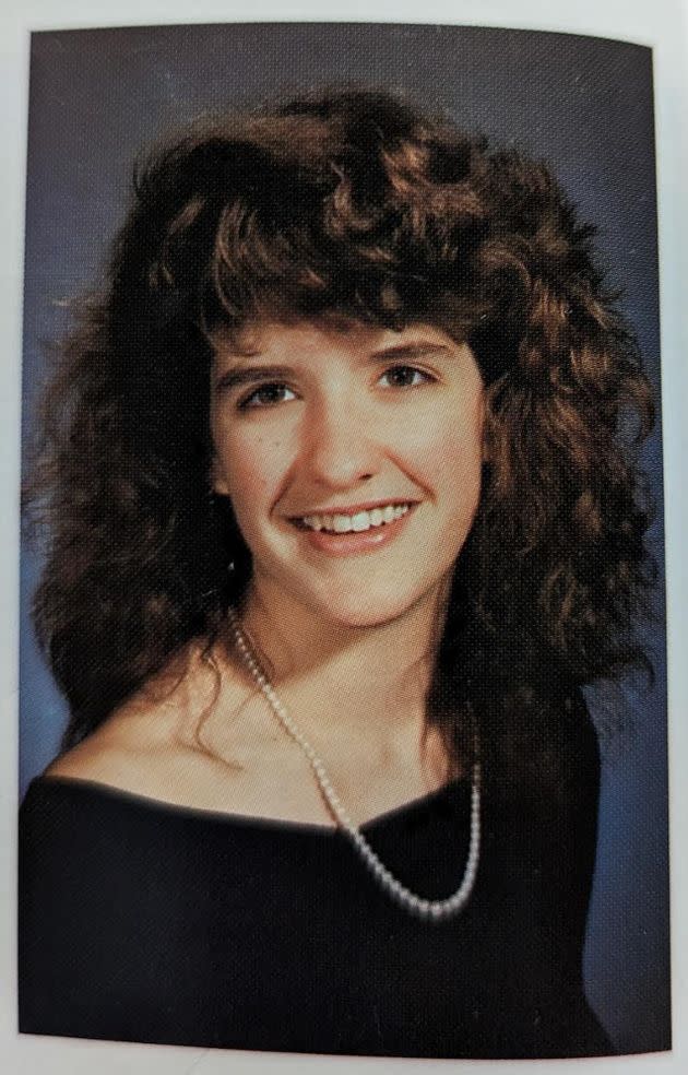 The author in her senior year high school photo. 