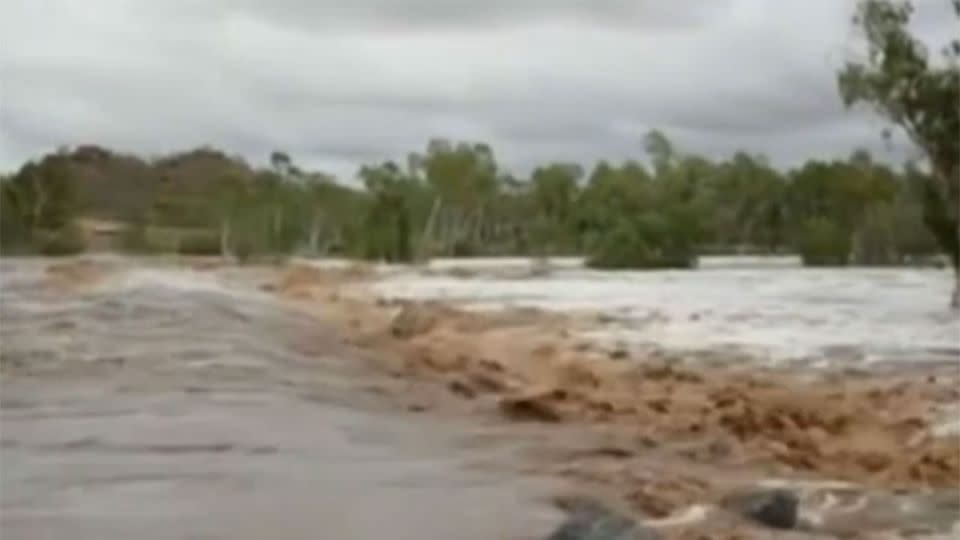 Cloncurry in the north-west of Queensland is already experiencing raging torrents. Photo: Cloncurry Photography