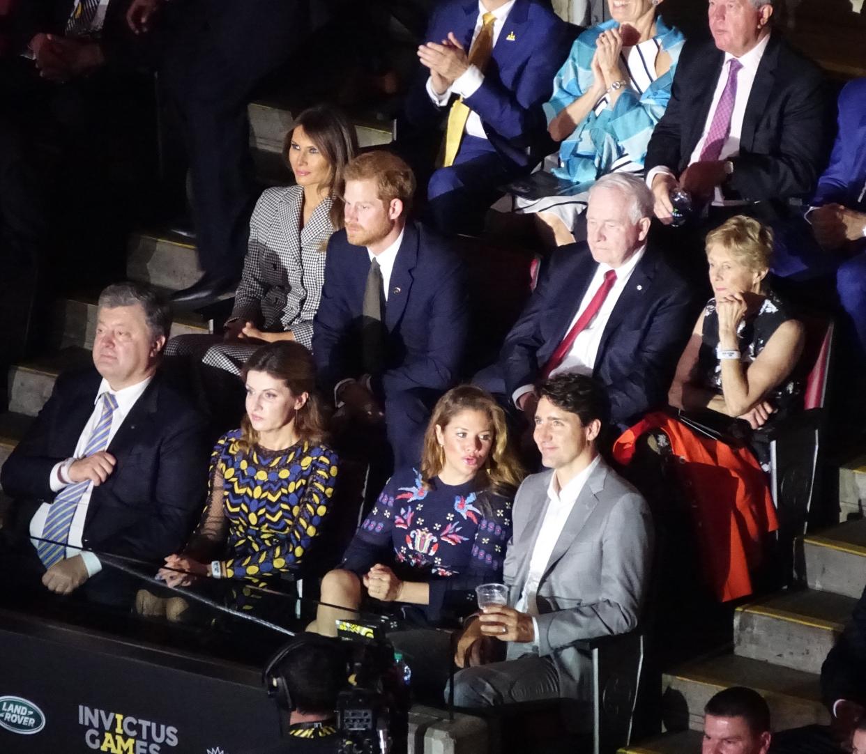 Prince harry and Melania Trump at Invictus Games 