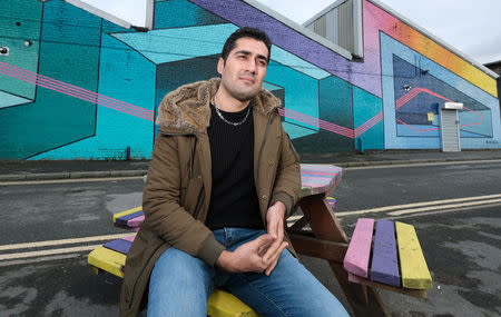Iranian asylum seeker Fardin Gholami poses for a photograph in Liverpool, Britain January 14, 2019. REUTERS/Andrew Yates