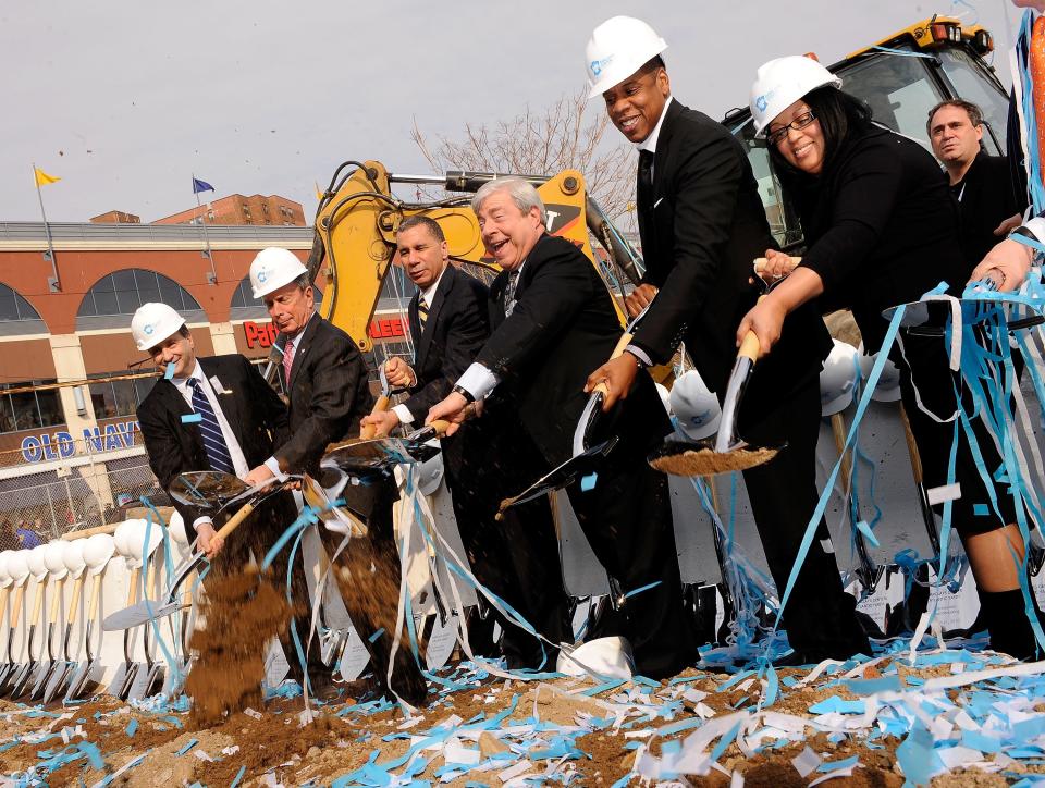 By March 2010, Carter, Bruce Ratner, New York Mayor Michael R. Bloomberg, New York State Governor David Paterson, Brooklyn Borough President Marty Markowitz and Delia Hunley-Adossa broke ground during the ceremonial groundbreaking for Barclays Center at Atlantic Yards on March 11, 2010, in N.Y.C.