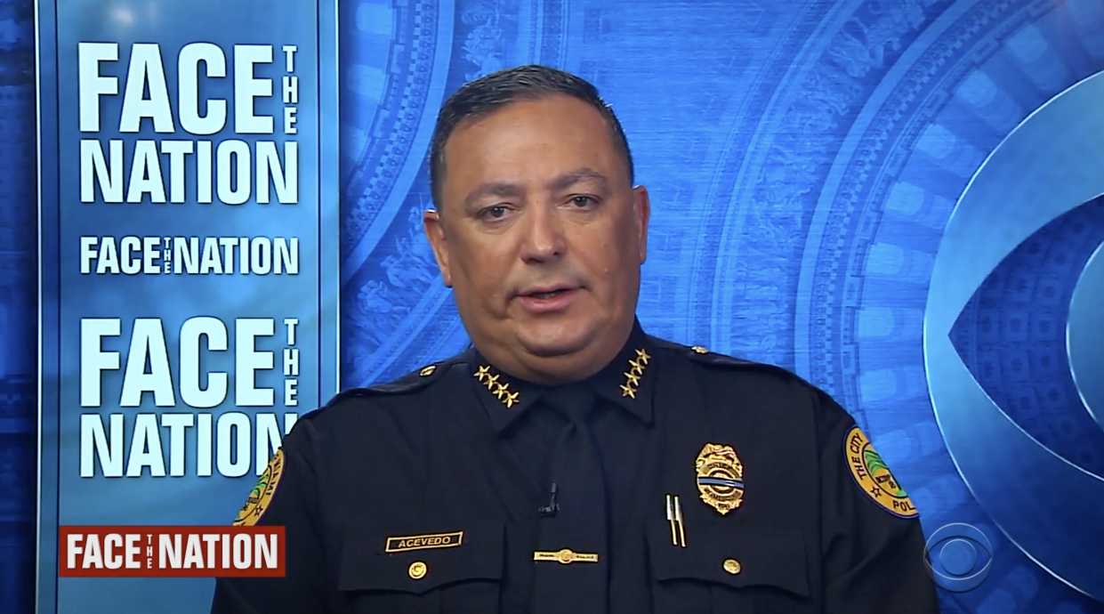 <p>Miami police chief Art Acevedo called for gun control and criminal justice reform after a pair of shootings in the Miami-Dade area</p> (CBS/Face the Nation)