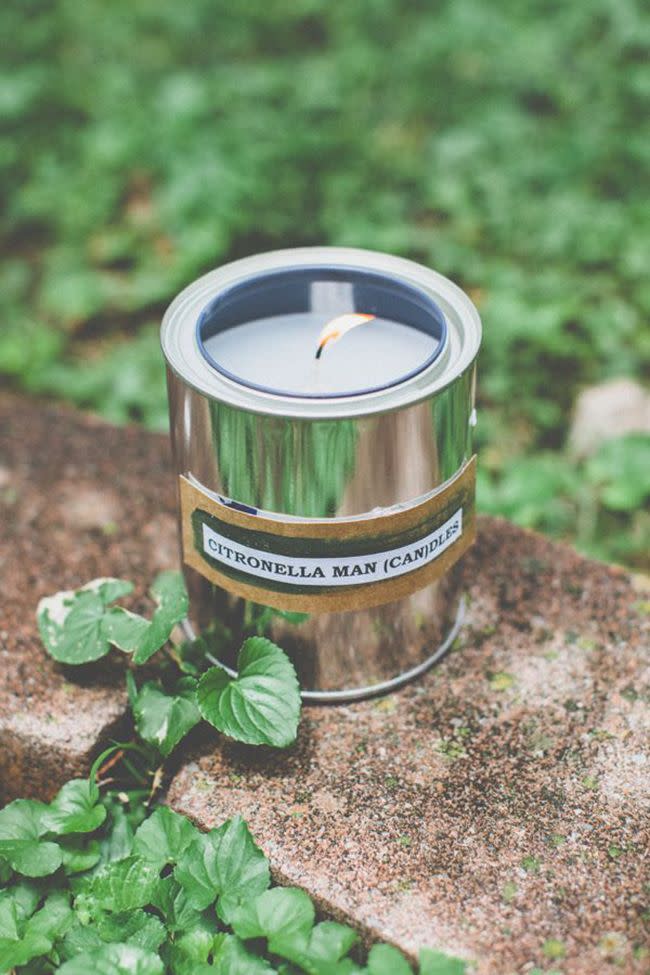 <p>These citronella "mandles" are a great gift for any outdoorsman. Using paint cans, candle wax, wicks and citronella essential oil, give him a way to repel mosquitos in style. </p><p><strong>Get the tutorial at <a href="http://helloglow.co/how-to-make-citronella-candles-in-paint-cans/" rel="nofollow noopener" target="_blank" data-ylk="slk:Hello Glow;elm:context_link;itc:0;sec:content-canvas" class="link ">Hello Glow</a>.</strong> </p><p><strong><a class="link " href="https://www.amazon.com/MHO-Containers-Small-Paint-Coating/dp/B094DRHC2X?tag=syn-yahoo-20&ascsubtag=%5Bartid%7C10050.g.1171%5Bsrc%7Cyahoo-us" rel="nofollow noopener" target="_blank" data-ylk="slk:Shop Now;elm:context_link;itc:0;sec:content-canvas">Shop Now</a><br></strong></p>