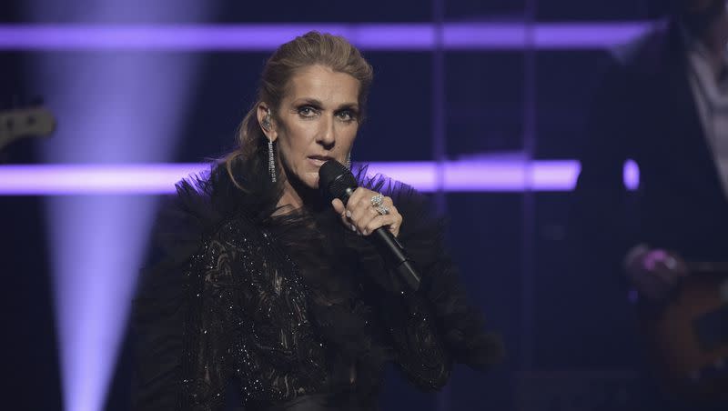 Celine Dion at The Theatre at Ace Hotel in Los Angeles. Dion made a surprise appearance at the Grammys Sunday night to present the award for album of the year. 