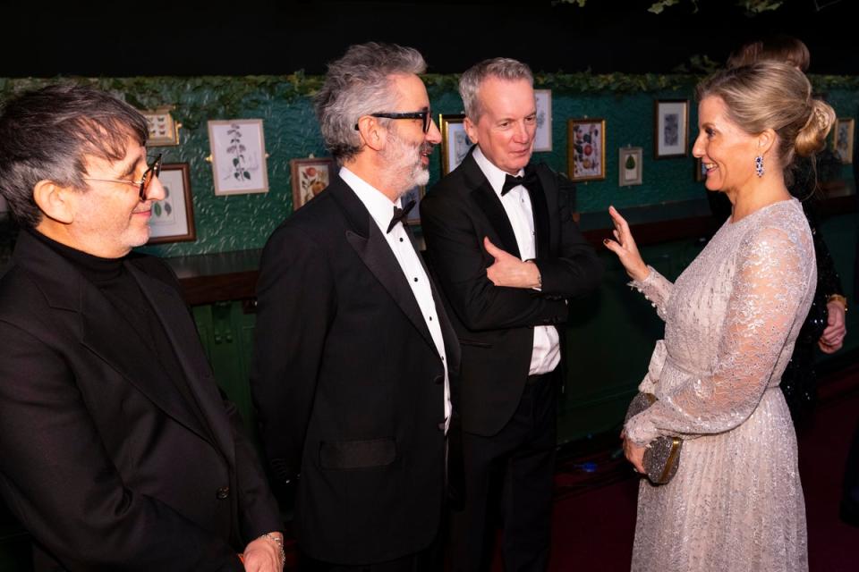 Sophie Wessex, Frank Skinner, David Baddiel and Ian Broudie at the Royal Variety Performance on 1 December 2022 (Getty Images)