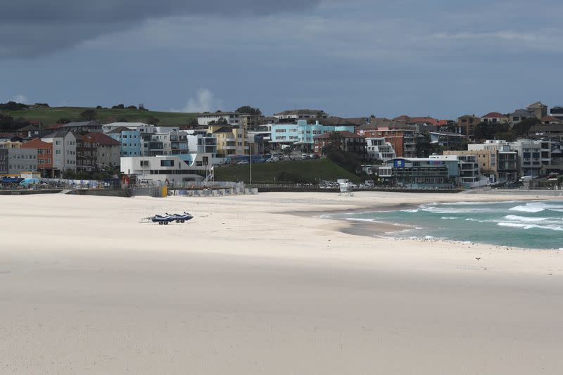 Australia's Bondi Beach remains closed to prevent the spread of the coronavirus disease (COVID-19), in Sydney