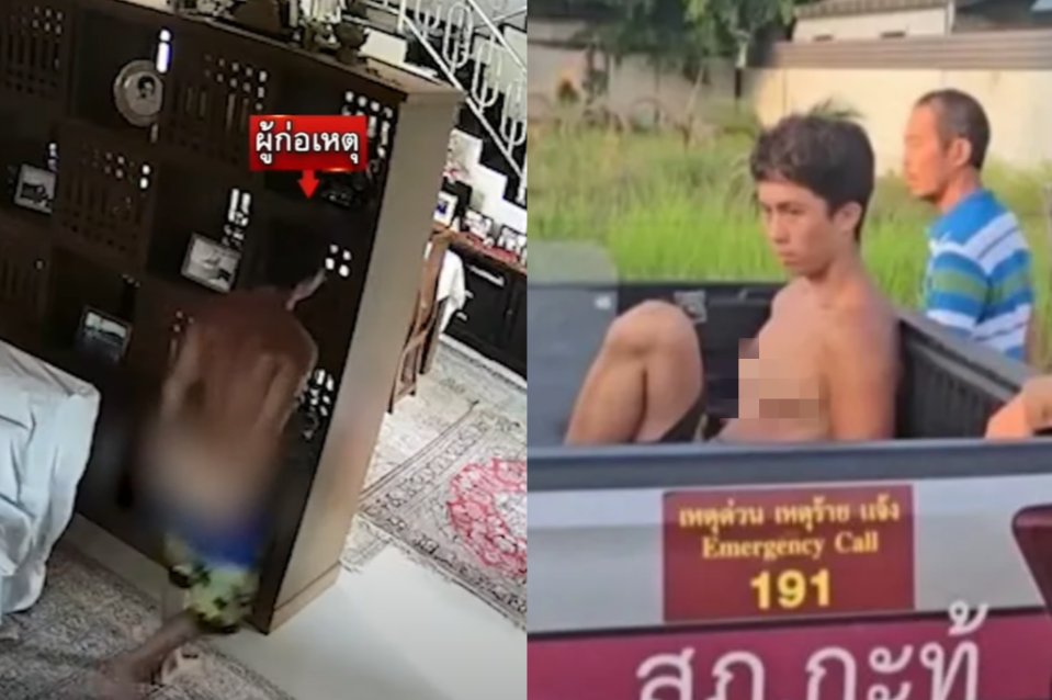 <strong>孫安佐5月疑在泰國因呼麻、私闖民宅，遭屋主報案被當地警方逮補。（圖／翻攝自THAIRATH TV Originals YouTube）</strong>