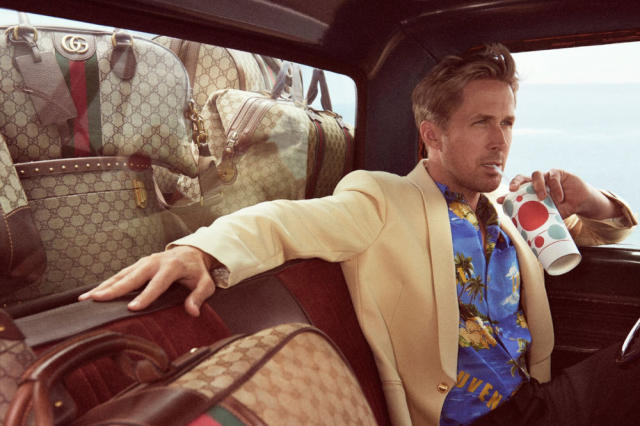 Gucci - “Obviously the world keeps moving forward, whether I'm traveling or  not. But I feel my life gain momentum when I travel with it,” said Ryan  Gosling, who stars in the