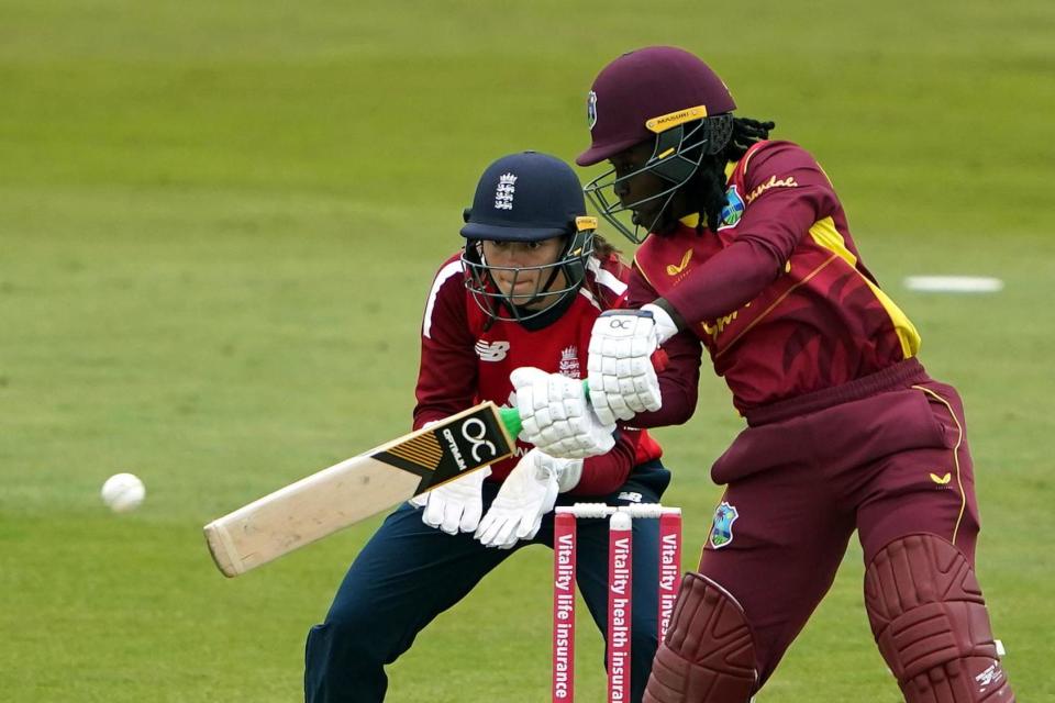 When Dottin fell with three overs to go, it signalled the end of West Indies hopes of a winning chase (PA)