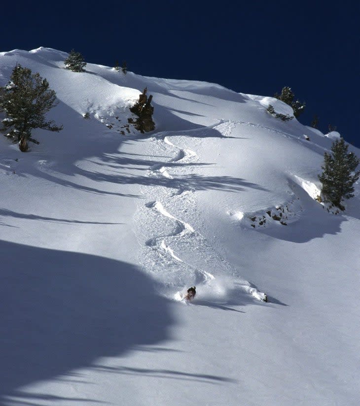 <span class="o-credit">Even new backcountry skiers can find lines to tackle on Cardiff Pass. Photo: Lee Cohen</span>