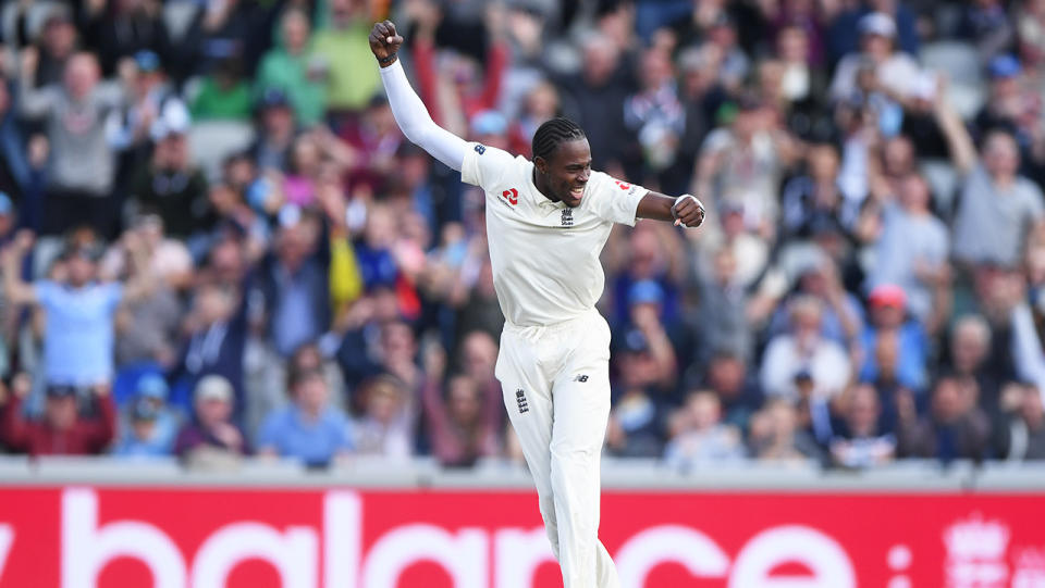 The ECB had allegations racist songs - directed at Jofra Archer - and sexist abuse by spectators was heard during the fourth Ashes Test at Old Trafford. (Getty Images)