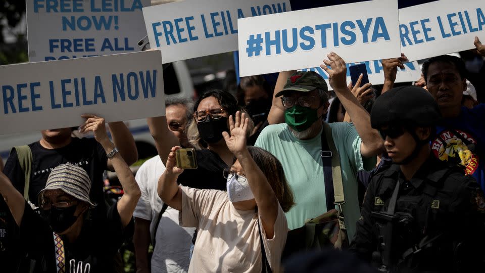 Supporters of Leila de Lima have long called for her release as crowds gathered in a recent a hearing in Muntinlupa, Philippines, June 5, 2023. - Eloisa Lopez/Reuters