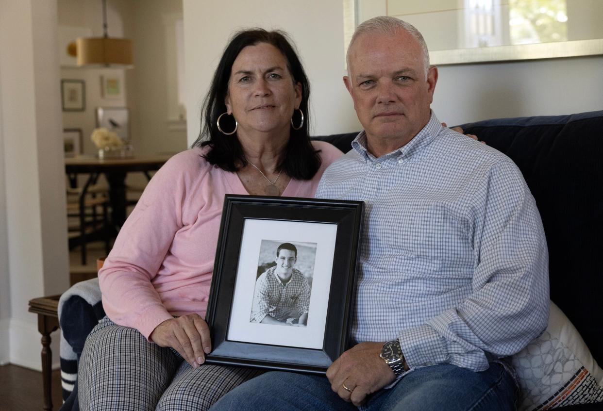 Christine and Bob Moore lost their son Jack at age 19 to suicide, which led them on a mission to raise awareness about suicide prevention.