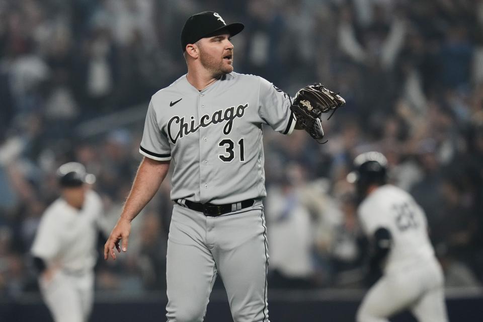 Liam Hendriks made five appearances with the White Sox before landing on the injured list. (AP Photo/Frank Franklin II)