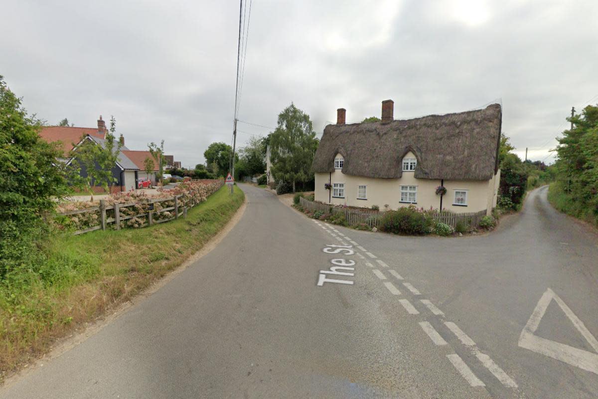 Bures Road in Assington will be closed today <i>(Image: Google Maps)</i>