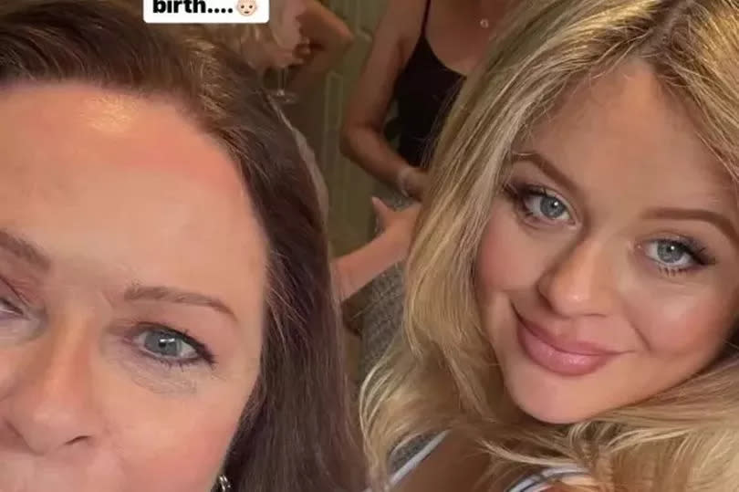 Emily took a snap with her mum as they celebrated her pregnancy