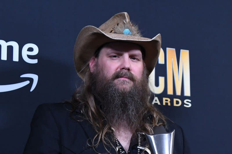 Chris Stapleton postponed three dates of his "All American Road Show" tour after falling ill with bronchitis and laryngitis. File Photo by Ian Halperin/UPI