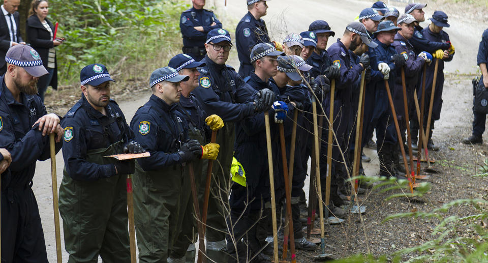  Police search teams looking for evidence in the William Tyrrell case.