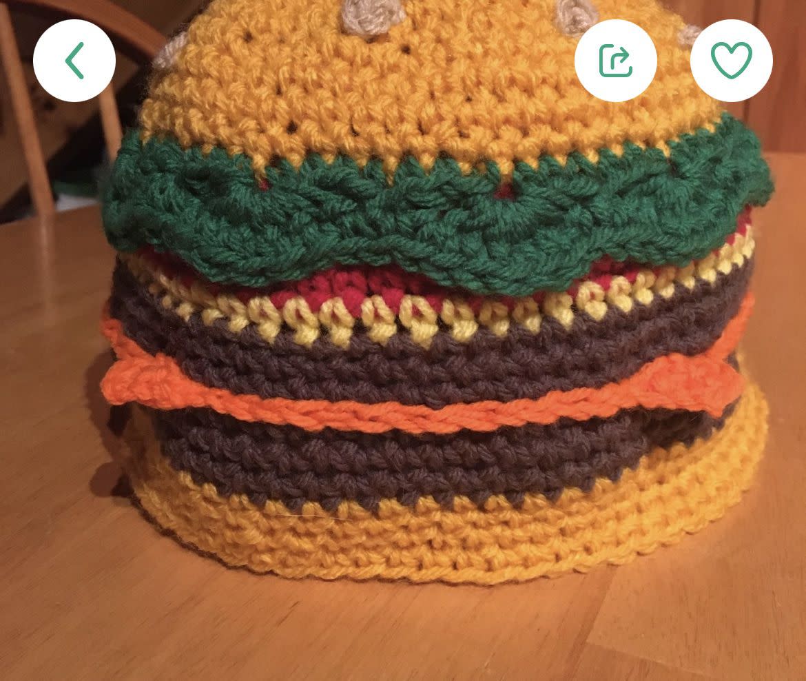 cheeseburger hat from offerup