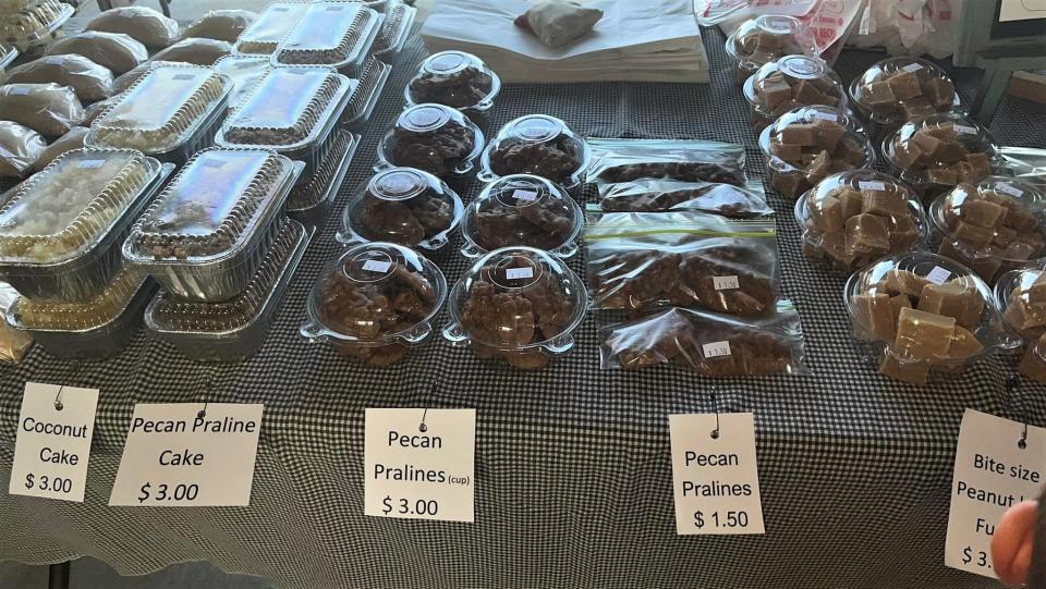 Sweets for sale in June at the Lafourche Central Market.