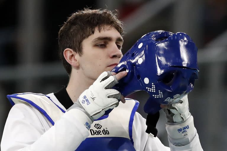 Agustín Alves consiguió una de las medallas de la jornada: el bronce de taekwondo +80 kilos