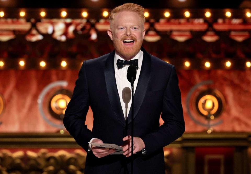 <p>Theo Wargo/Getty</p> Jesse Tyler Ferguson at the 2024 Tony Awards.