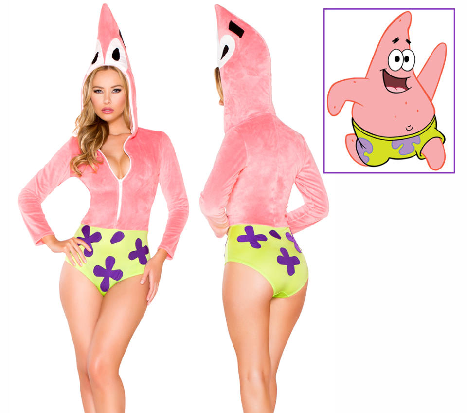 <p>It's hard to imagine an "underwater best friend" sporting a barely-there romper like this. If the actual SpongeBob ever ran across this version of Patrick, he'd probably flee into the deep recesses of the sea.<br><br> (Credit: <a rel="nofollow noopener" href="http://www.yandy.com/Pink-Velvet-Romper-Costume-.php" target="_blank" data-ylk="slk:Yandy.com;elm:context_link;itc:0;sec:content-canvas" class="link ">Yandy.com</a>/Nickelodeon) </p>