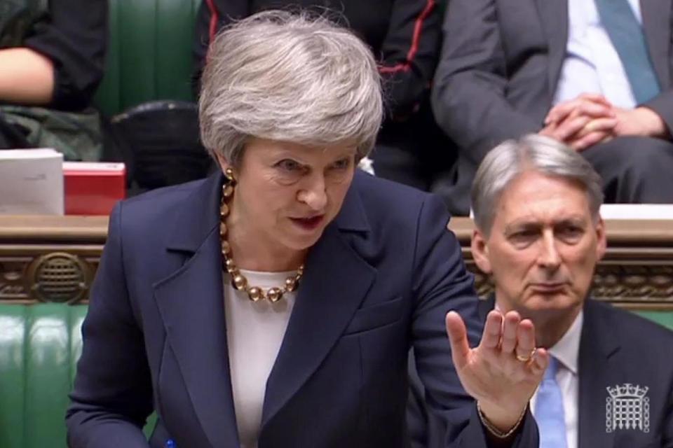 Theresa May will stagger on after a series of bruising Commons defeats (AFP/Getty Images)