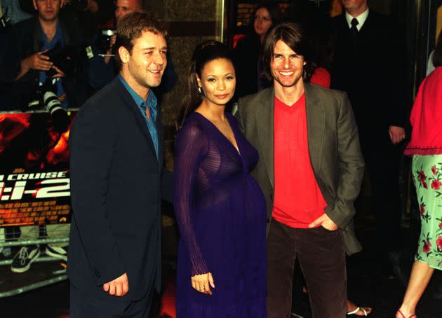 Tom Cruise, Thandie Newton and Russelll Crowe arrive for the premiere of 