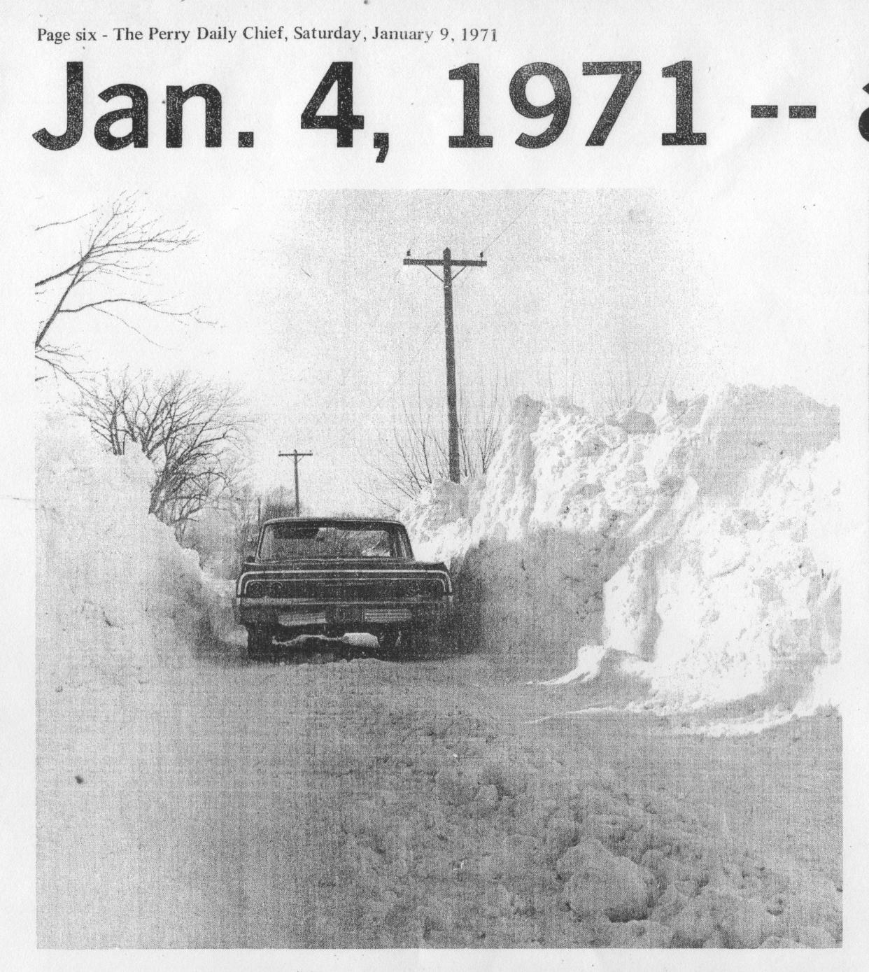 Did you know... Perry also got a little snow in January 1971?