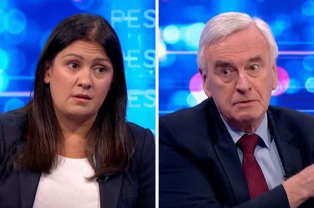 Lisa Nandy and John McDonnell on ITV's Peston.