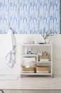 <p>Create a spa-like vibe in your bathroom by styling your bar cart with eucalyptus and woven baskets full of toiletries. </p>